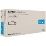Diagnosztikai latex kesztyű 100 db MERCATOR Santex® púderes
