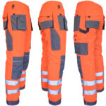 Fényvisszaverő overall PROFI HIVIS GREY ORANGE