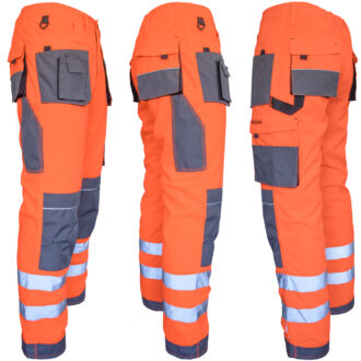 Fényvisszaverő overall PROFI HIVIS GREY ORANGE