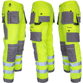 Fényvisszaverő overall PROFI HIVIS GREY GELB
