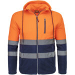 Fényvisszaverő polár pulóver HIVIS HOOD NAVY