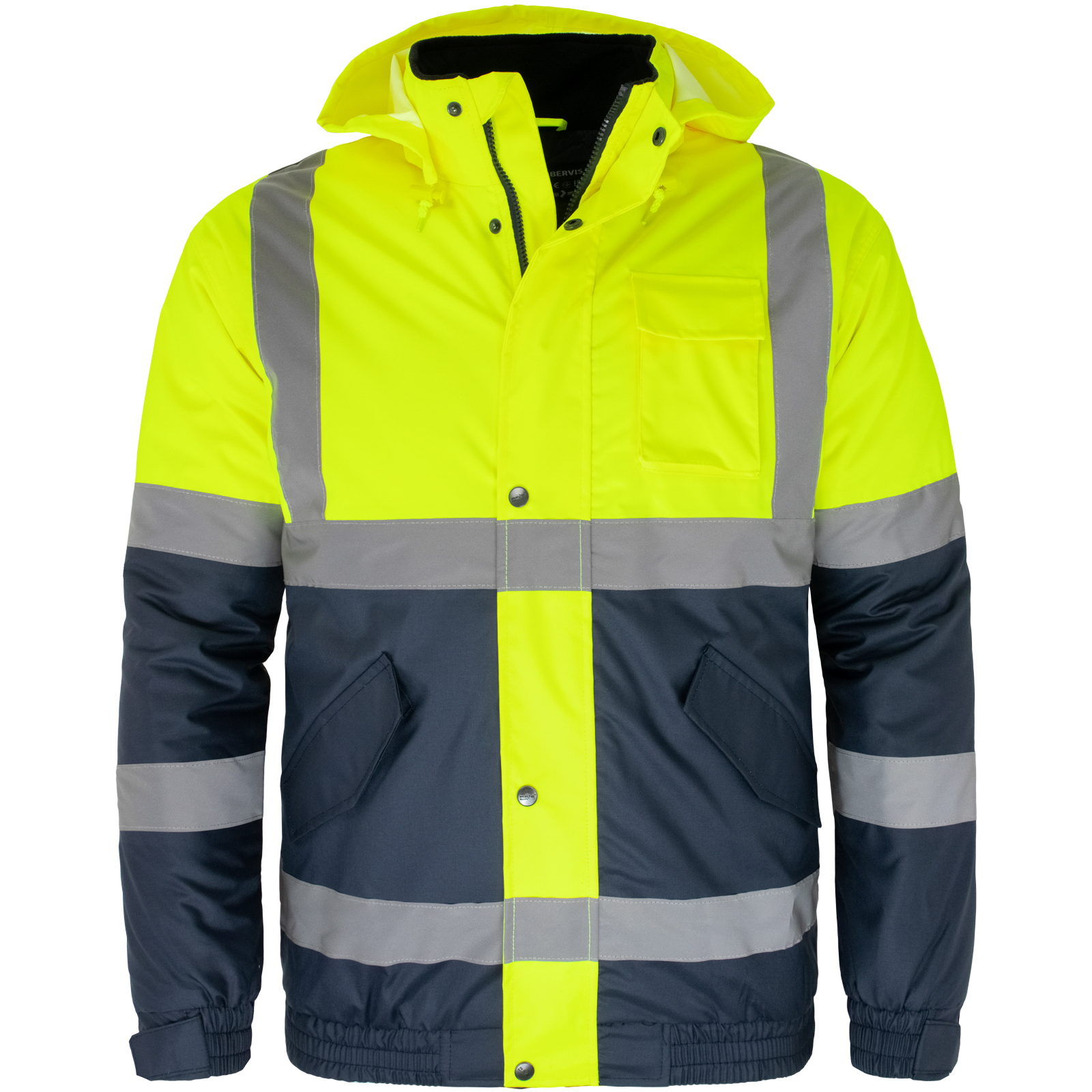 Fényvisszaverő téli bomber kabát ROAD YELLOW