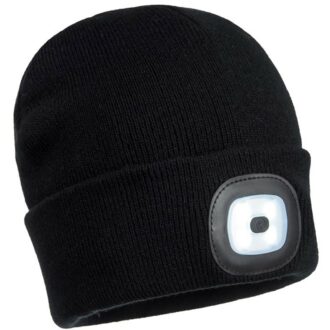 Téli sapka LED zseblámpával SHINE BLACK