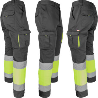 Fényvisszaverő nadrág elasztánnal MANNLAND HIVIS BLACK
