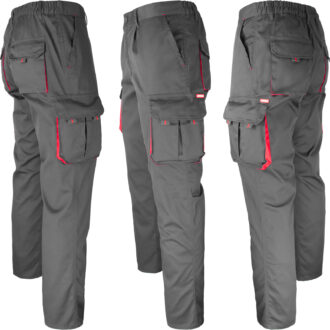 Munkanadrág elasztánnal MANNLAND GREY RED