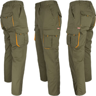 Munkanadrág elasztánnal MANNLAND KHAKI ORANGE