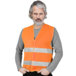 Fényvisszaverő munkamellény LUMI ORANGE