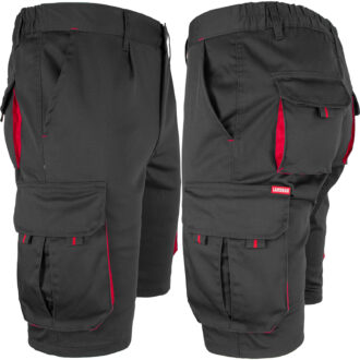 Rövidnadrág elasztánnal MANNLAND BLACK RED
