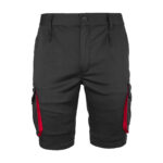 Rövidnadrág elasztánnal MANNLAND BLACK RED