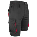 Rövidnadrág elasztánnal MANNLAND BLACK RED