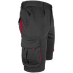 Rövidnadrág elasztánnal MANNLAND BLACK RED