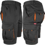 Rövidnadrág elasztánnal MANNLAND BLACK ORANGE