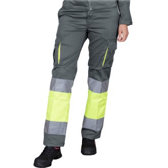Fényvisszaverő női nadrág elasztánnal FRAULAND HIVIS GREY