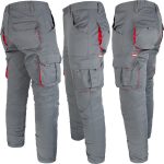 Munkanadrág elasztánnal MANJOG GREY RED