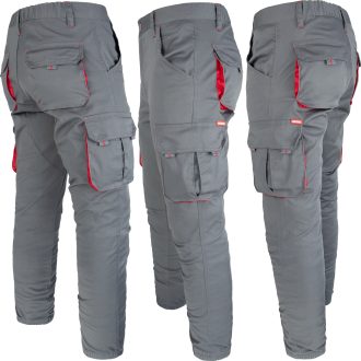 Munkanadrág elasztánnal MANJOG GREY RED