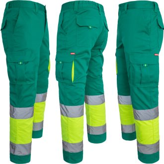 Fényvisszaverő nadrág elasztánnal MANNLAND HIVIS GREEN