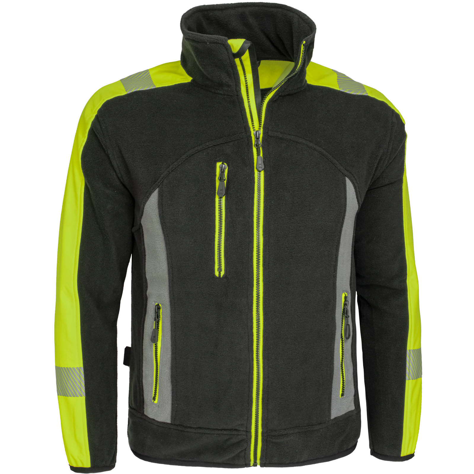 Fleece fényvisszaverő munkakabát POLVIS YELLOW