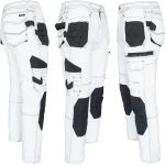 Stretch munkafarmer JEANS WORK WHITE