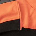 Fleece fényvisszaverő kapucnis pulóver cipzárral LUMINO ORANGE