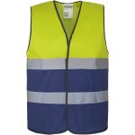 Kétszínű fényvisszaverő munka mellény ALEXIS DUAL NAVY