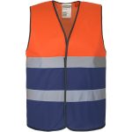 Kétszínű fényvisszaverő munka mellény ALEXIS DUAL NAVY