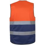 Kétszínű fényvisszaverő munka mellény ALEXIS DUAL NAVY