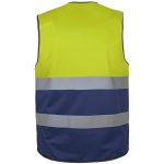 Kétszínű fényvisszaverő munka mellény ALEXIS DUAL NAVY
