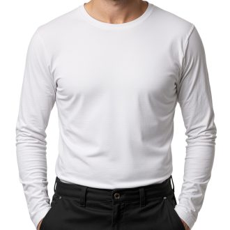 Férfi hosszú ujjú póló ALFA WHITE 170g